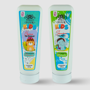 Kit Cuidado Infantil Brillo de jhade kids Shampoo / crema de peinar 240G C/U